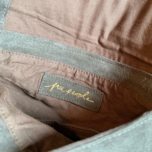 Free People Suede Flap Shoulder Bag - Teal - Picture 4 of 8